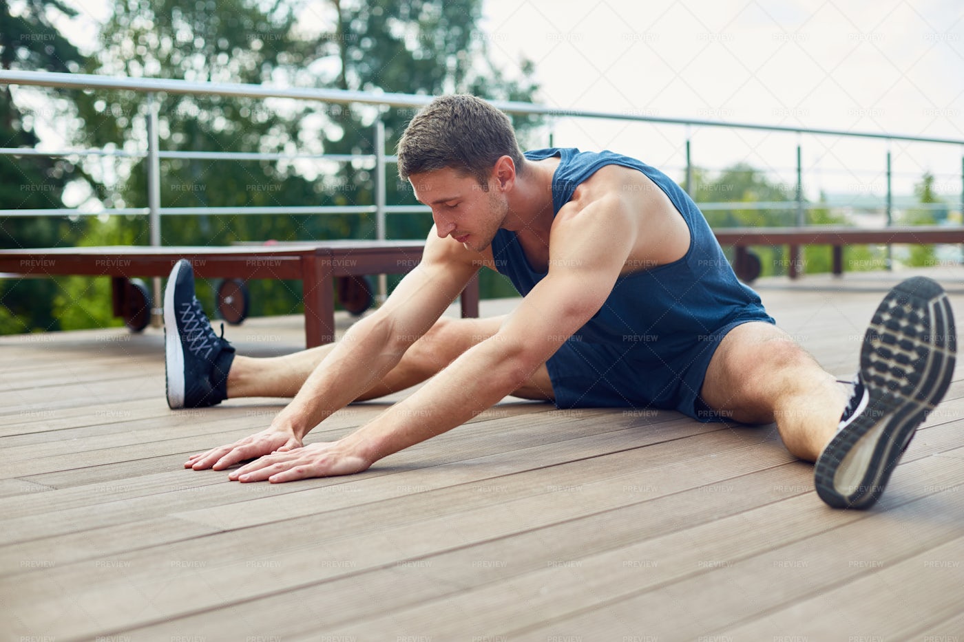 Enjoying Outdoor Workout: Stock Photos