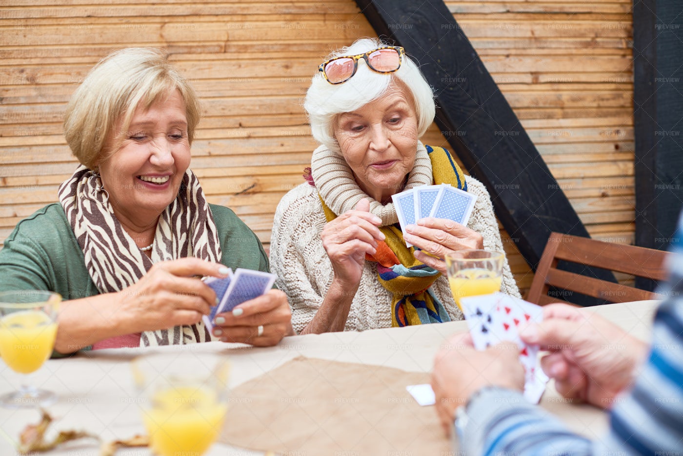 Wrapped Up In Playing Poker: Stock Photos