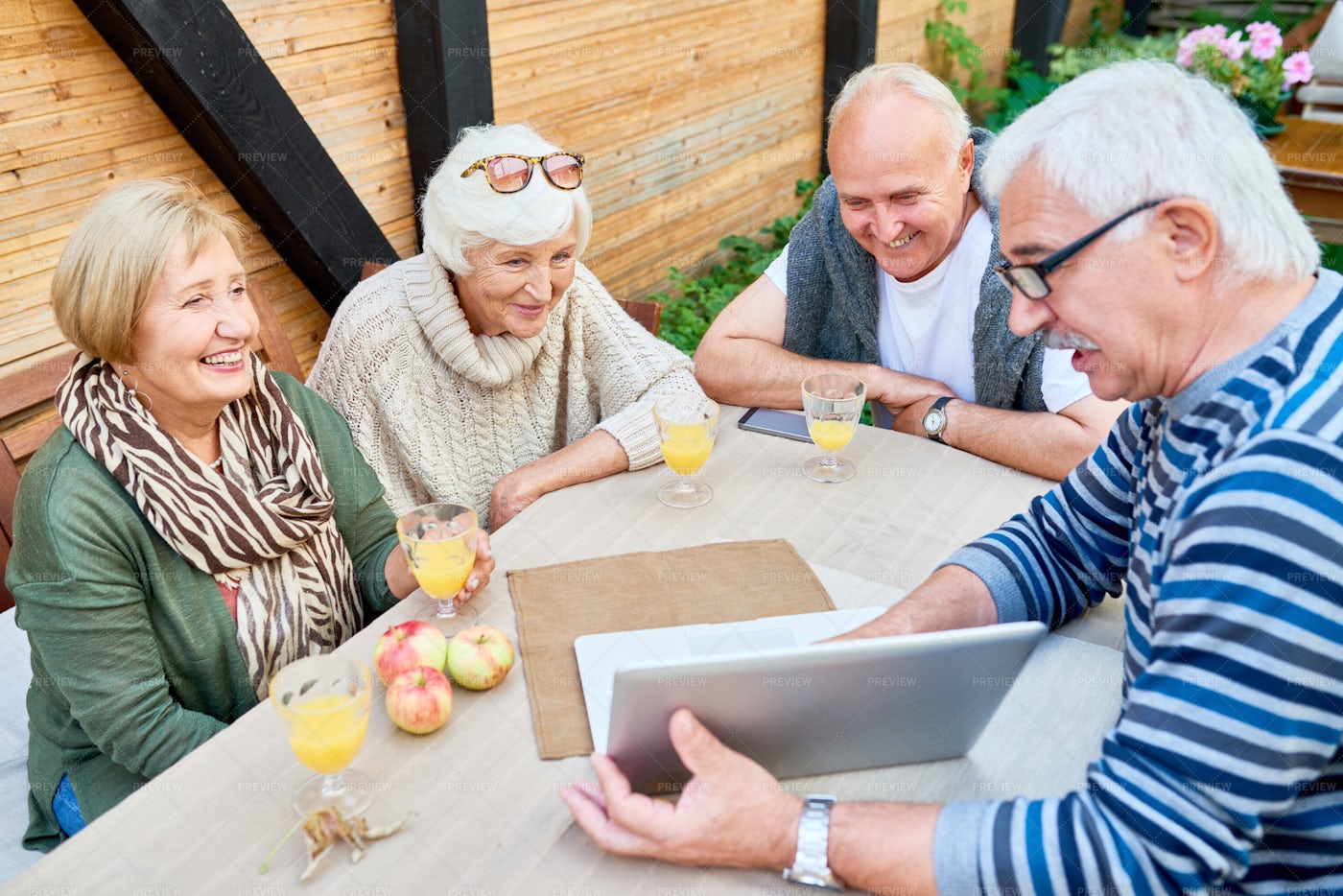 Showing Funny Photos To Best...: Stock Photos