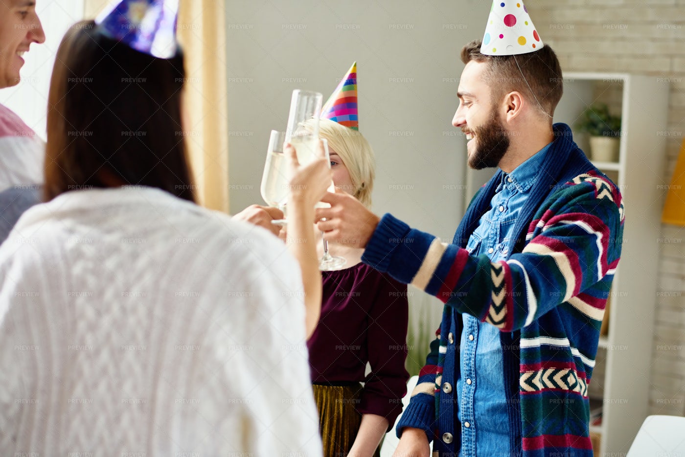 Friends Celebrating Birthday: Stock Photos