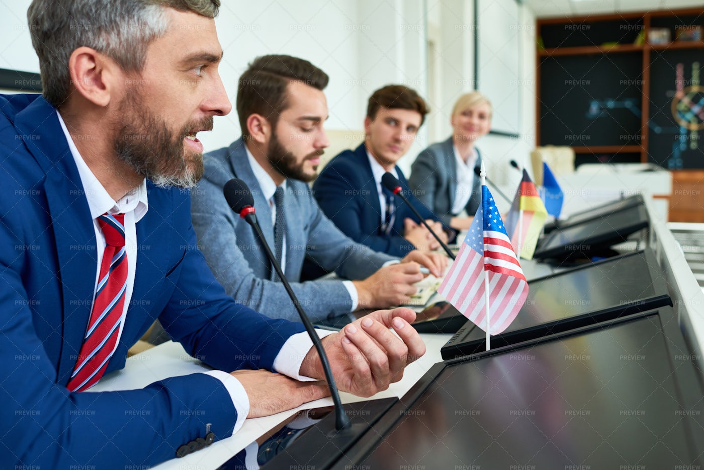 Mature Businessman In Political...: Stock Photos