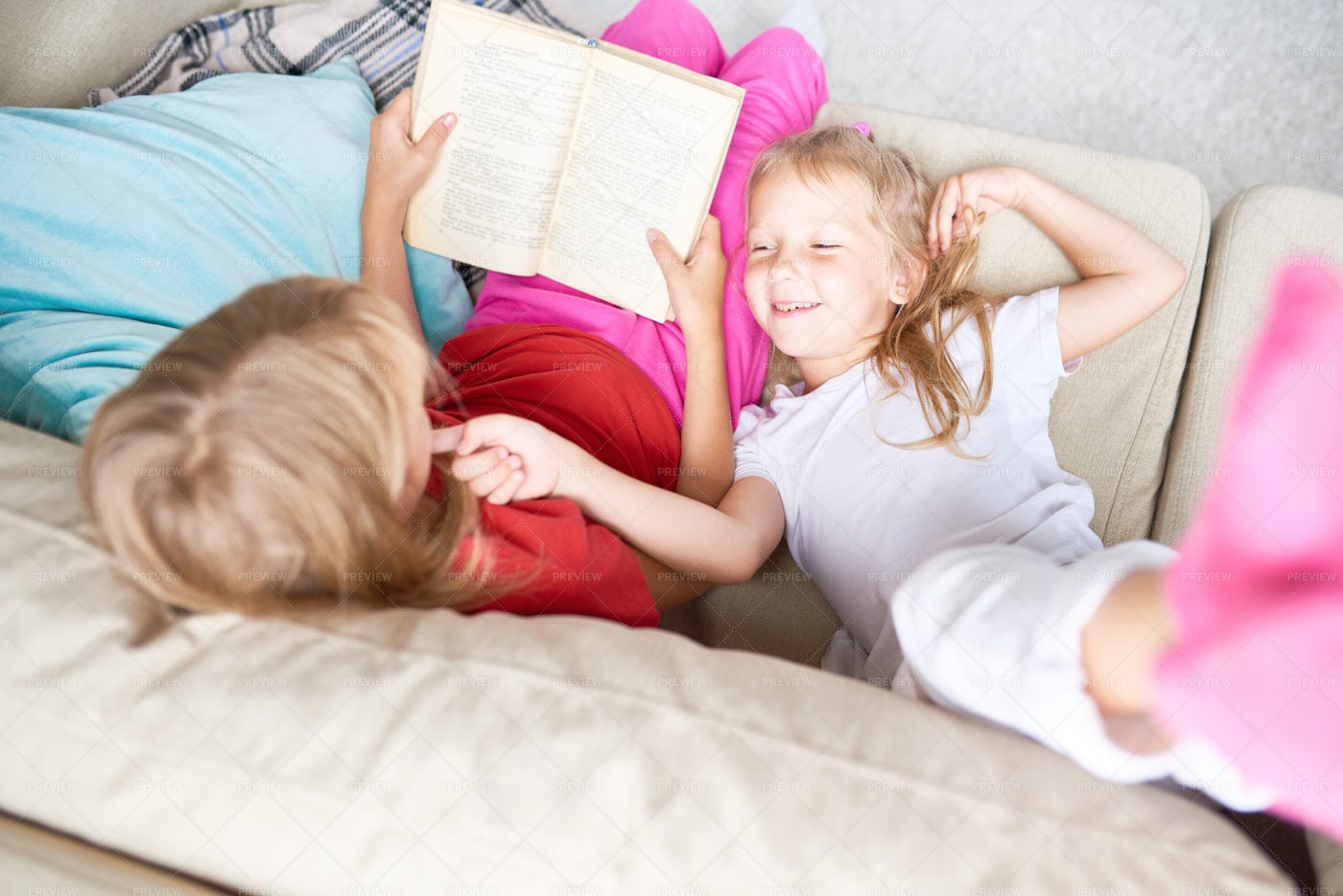 Enjoying Lovely Day With Sister: Stock Photos