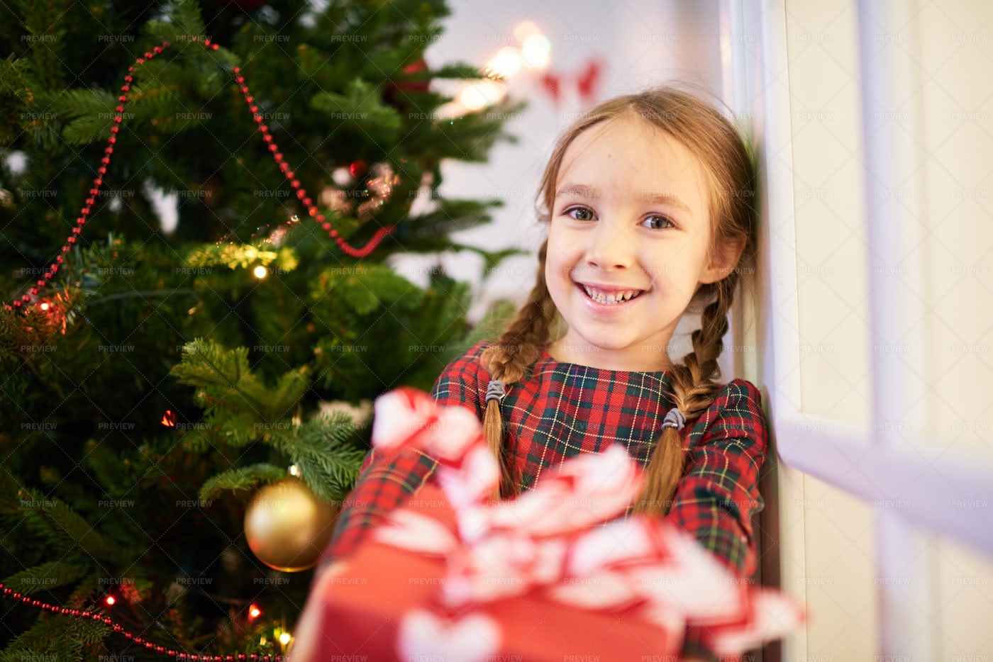 It Is Time To Open Christmas...: Stock Photos