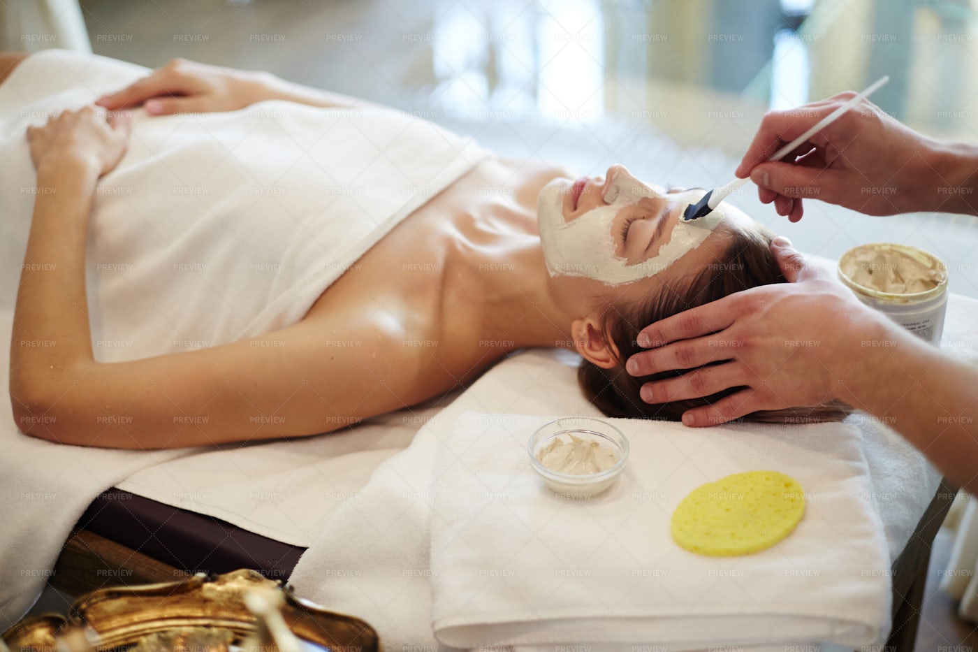 Skincare Procedures In SPA: Stock Photos