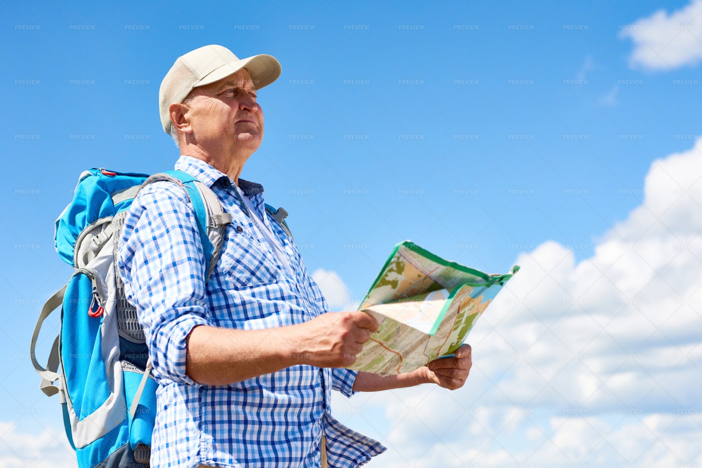 Senior Man Enjoying Hiking Trip: Stock Photos