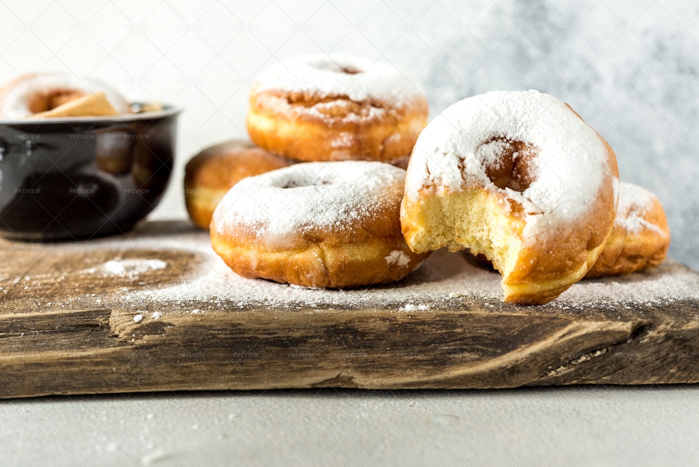 Homemade Sugared Donuts: Stock Photos