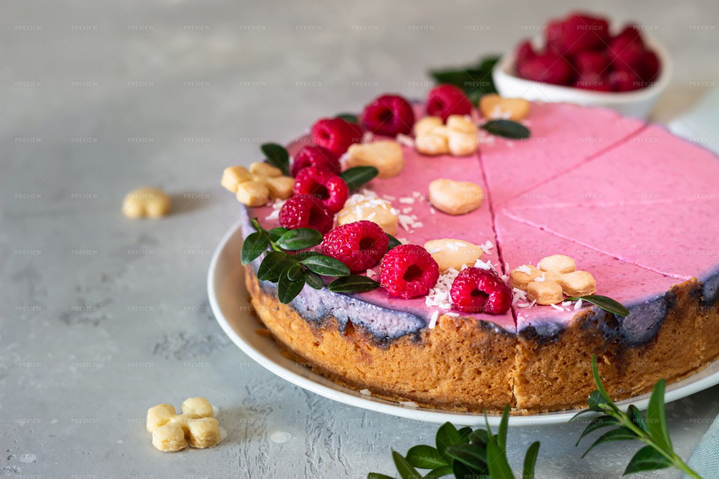 Raspberry Cheesecake: Stock Photos