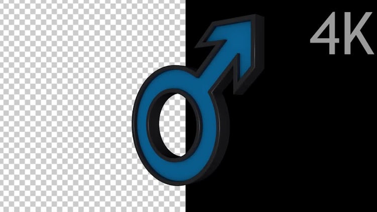 Male Symbol: Stock Motion Graphics