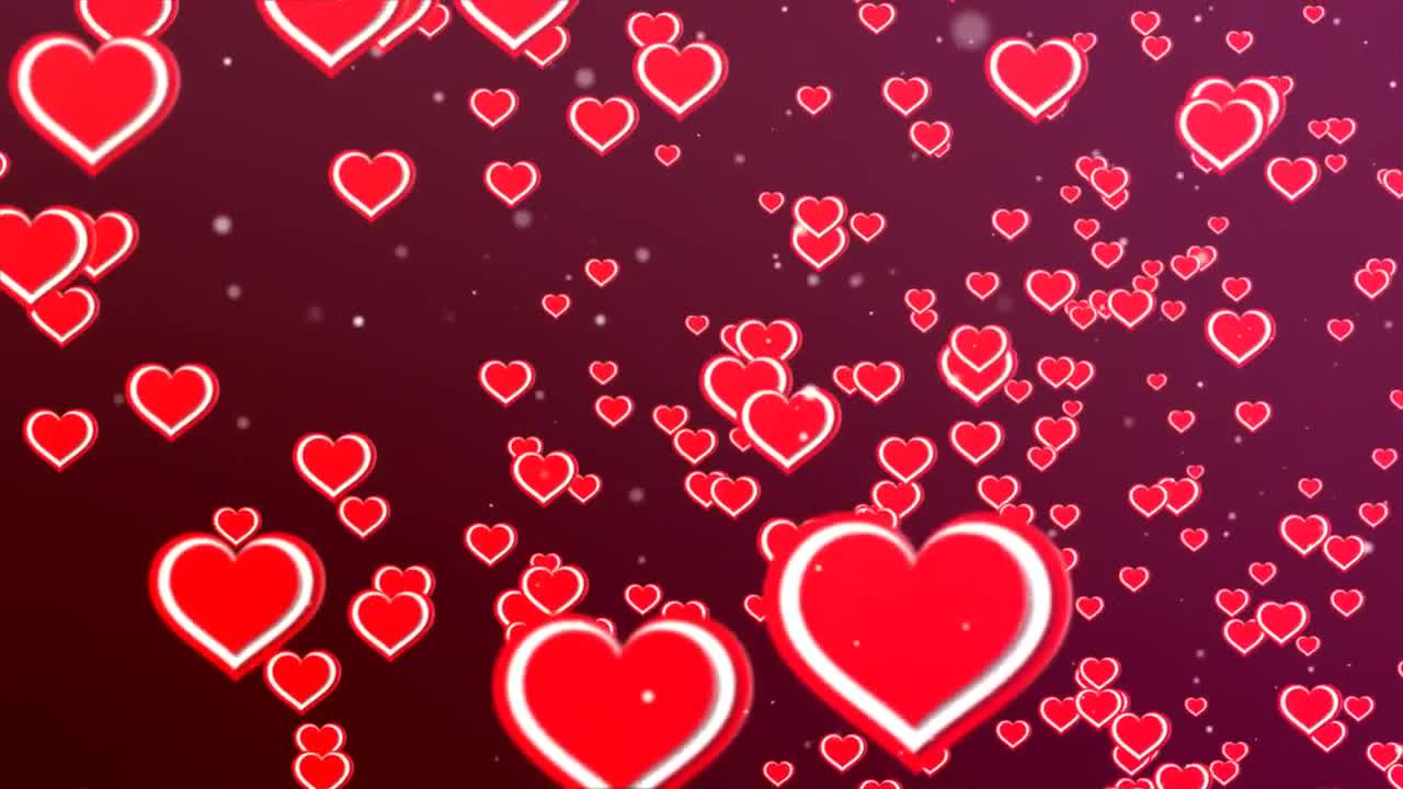 Hearts Background Loop - Stock Motion Graphics | Motion Array