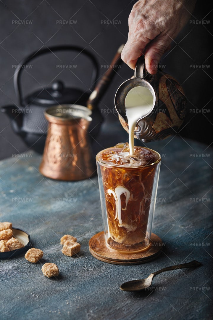 Homemade Iced Coffee: Stock Photos