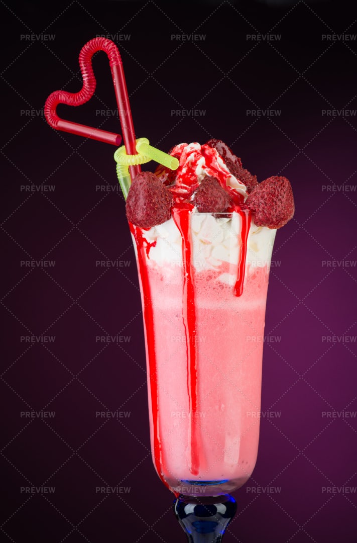 Fruit Cocktail Ice Cream: Stock Photos