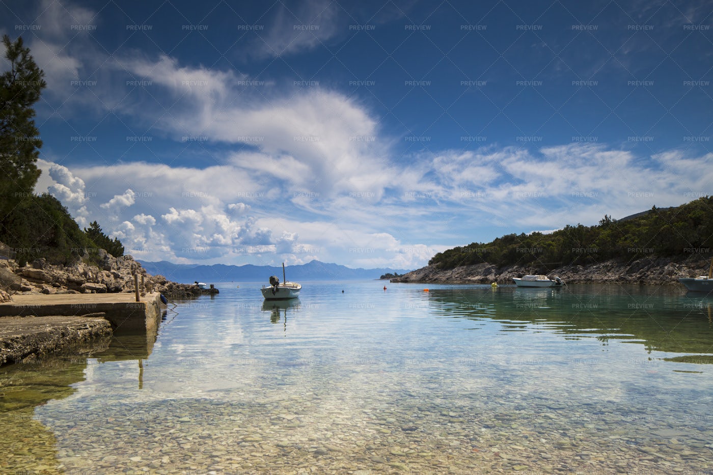A Cove In Hvar: Stock Photos