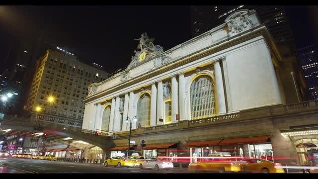 Grand Central Station NYC Night Time Lapse: Stock Video