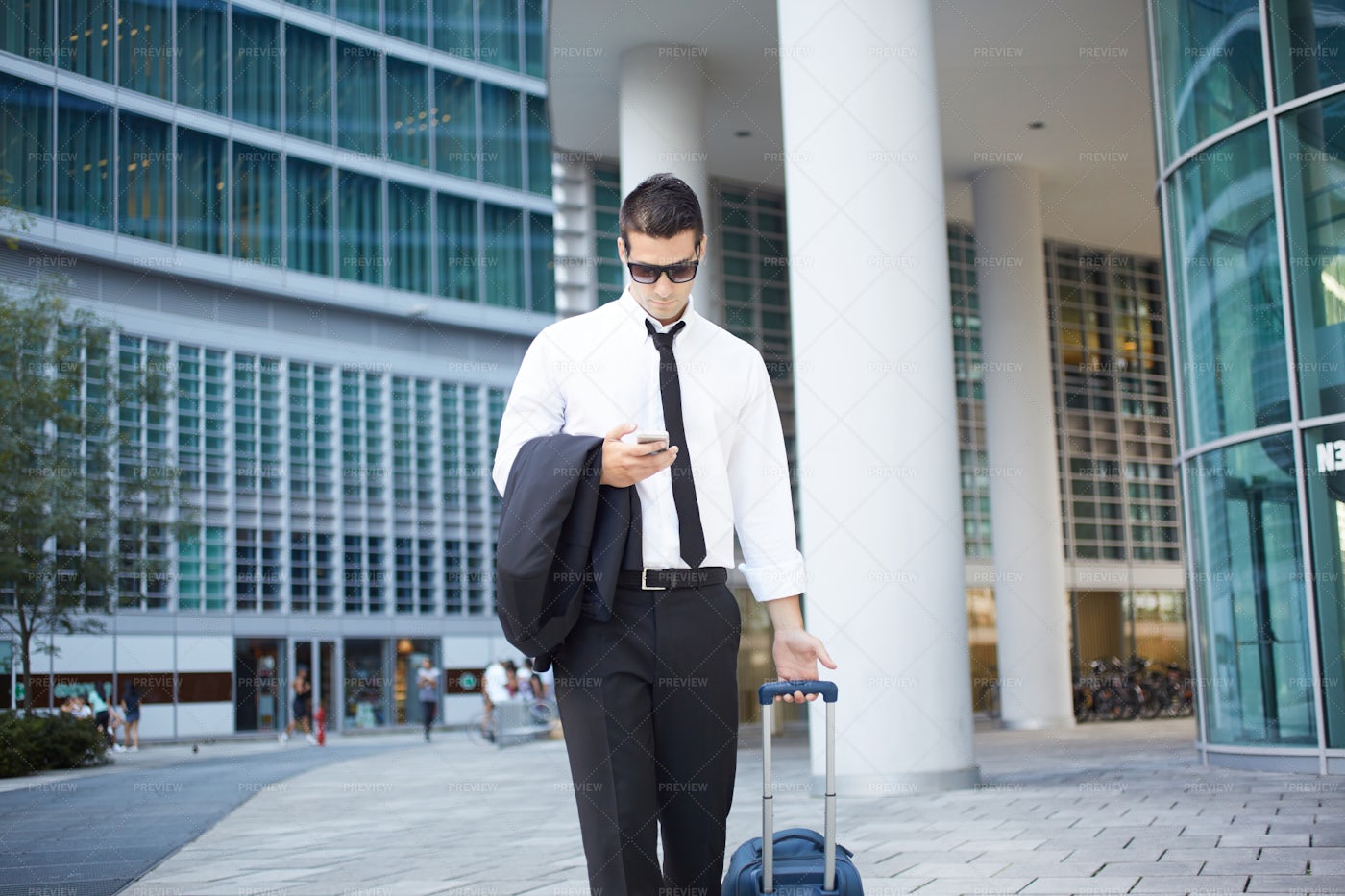 Walking To The Hotel: Stock Photos