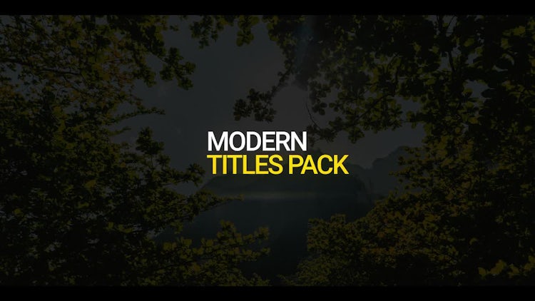 Simple Modern Titles: Motion Graphics Templates