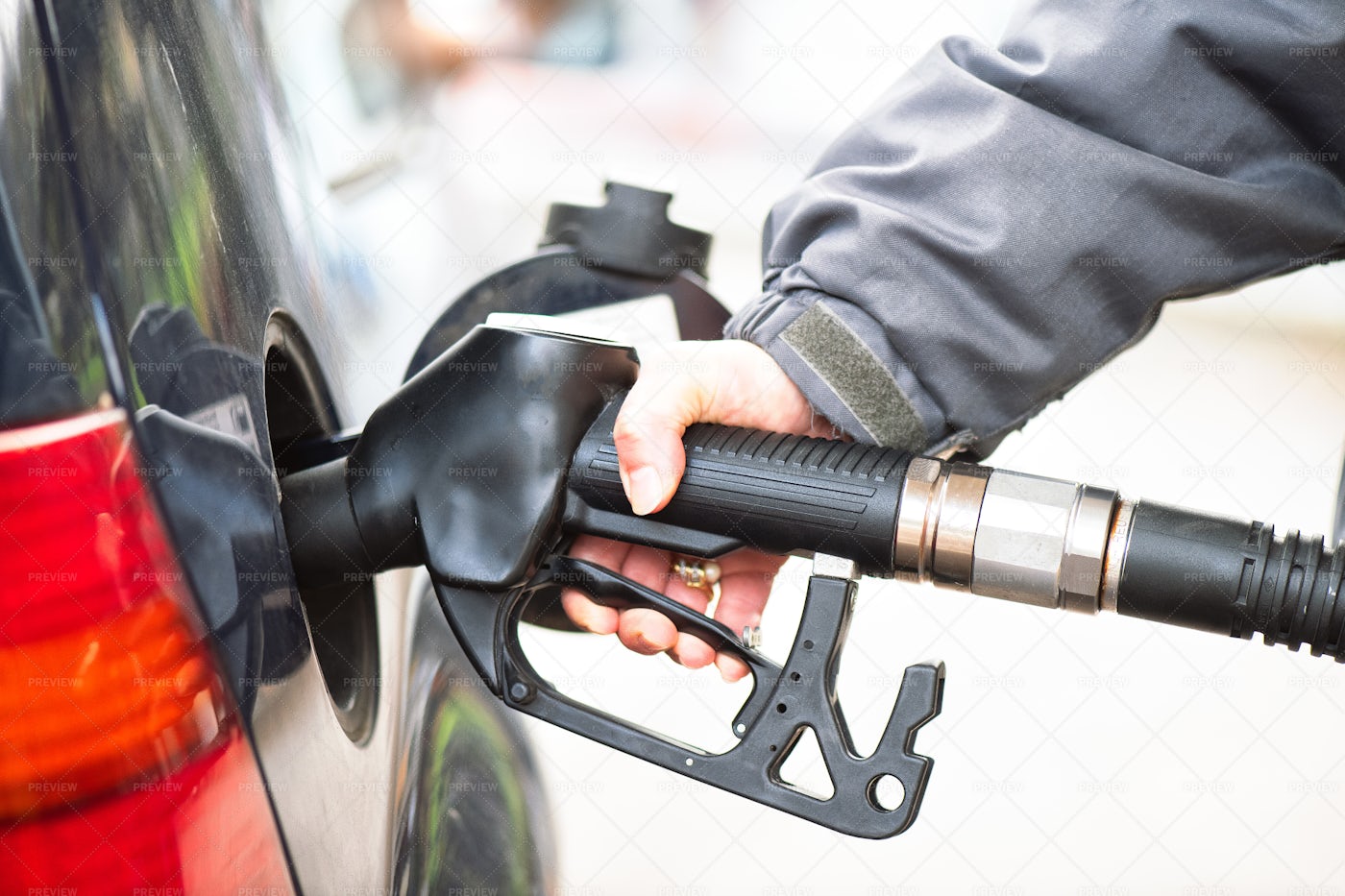 Refueling The Car: Stock Photos