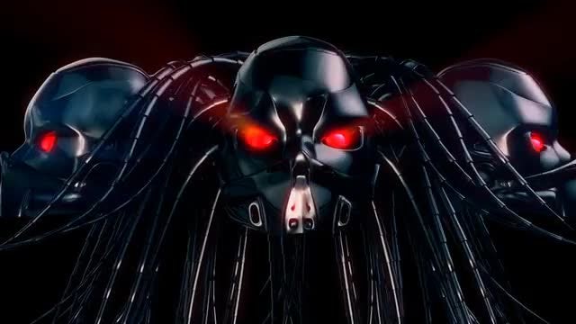 Spinning Cyber Heads VJ Loop: Stock Motion Graphics