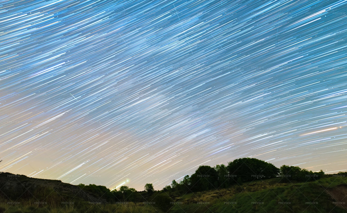 Stars Over The Countryside - Stock Photos 