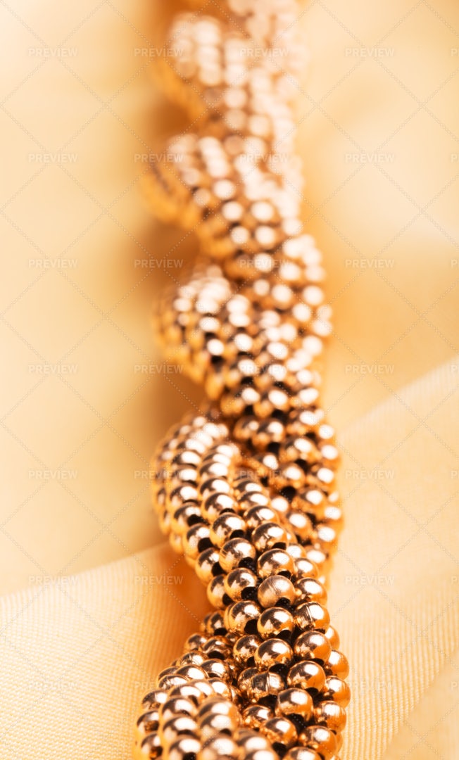 Big Golden Necklace: Stock Photos