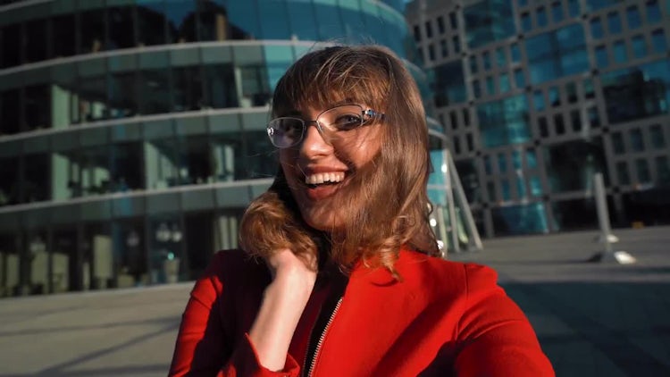 Businesswoman Taking A Selfie: Stock Video