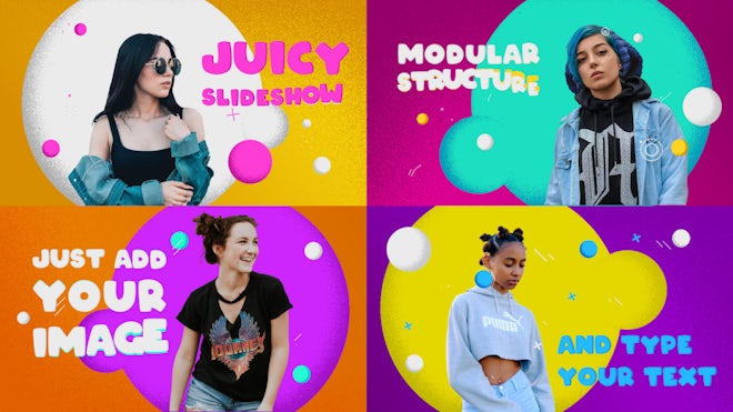 Colorful Slideshow Freebies template preview