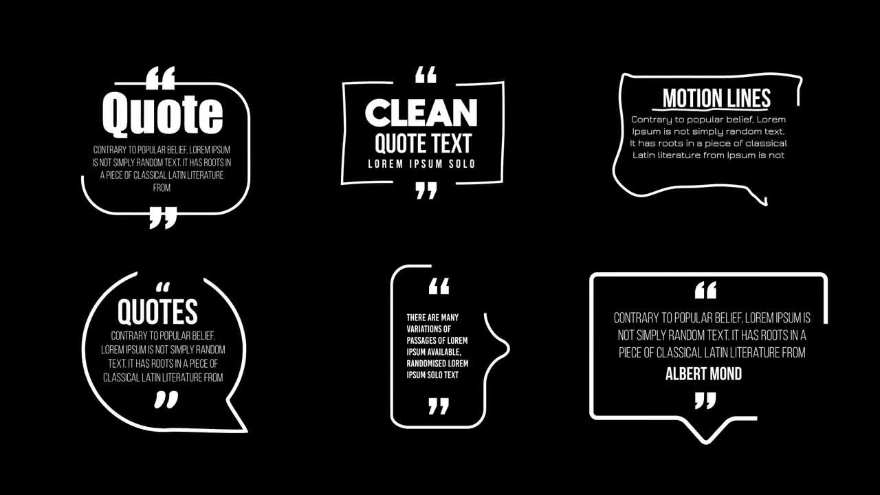 Clean Quotes Motion Graphics Templates Motion Array