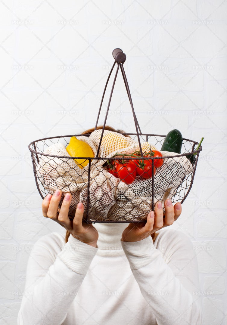 Basket Of Vegetables: Stock Photos