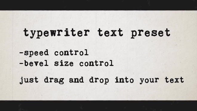 Typewriter Text Preset - After Effects Presets | Motion Array