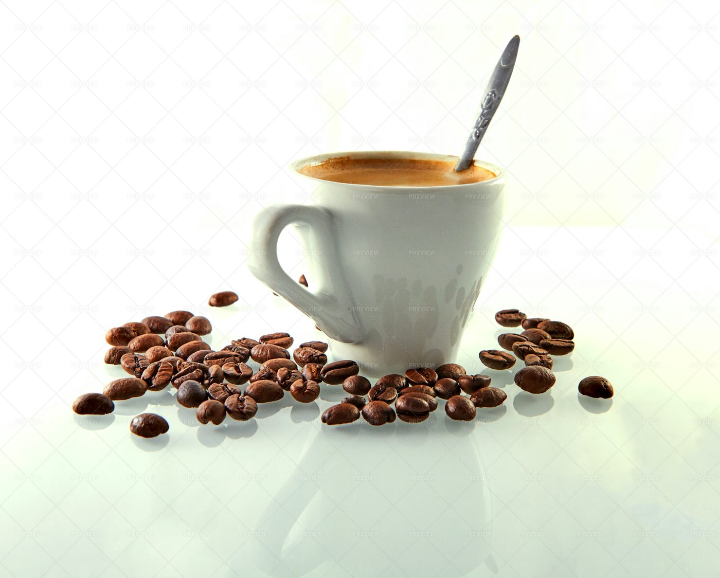 Coffee With Coffee Beans: Stock Photos