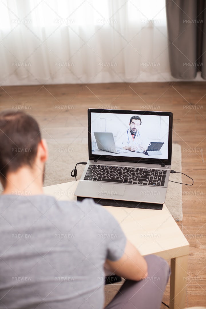 Having A Virtual Consultation: Stock Photos
