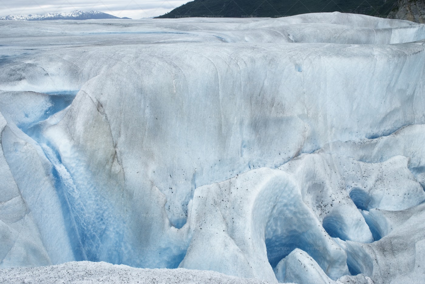 Mendenhall Glacier Ice Formations: Stock Photos