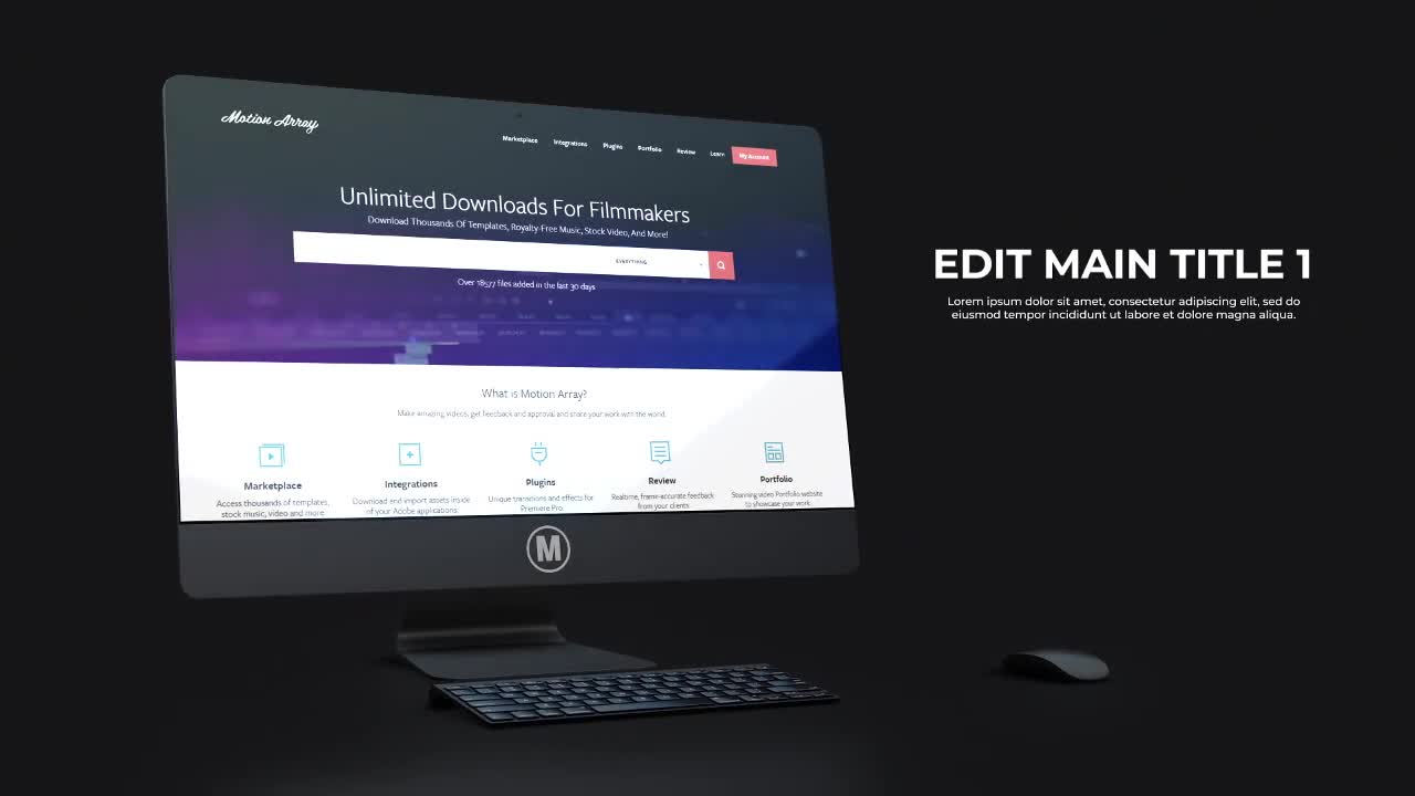 Mockup Desktop After Effects Templates Motion Array