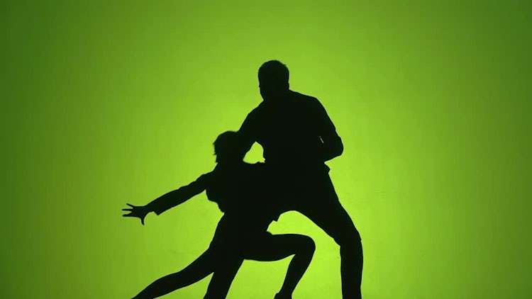 Silhouette Dancers: Stock Video