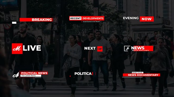 News Text Titles Freebies template preview