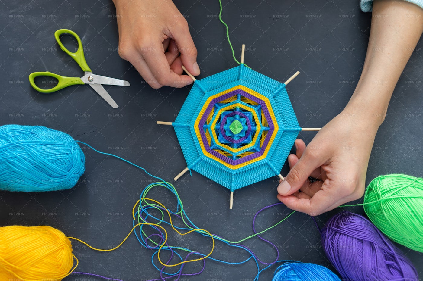Making A Mandala: Stock Photos