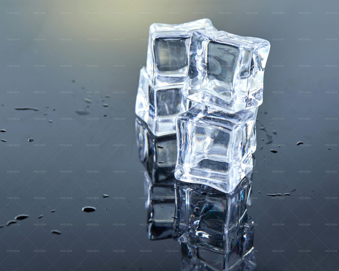 Small Ice Cube Towers: Stock Photos