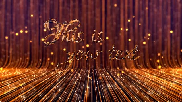 Elegant Golden Metal Text Opener: After Effects Templates