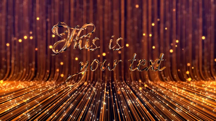 Elegant Golden Metal Text Opener: After Effects Templates