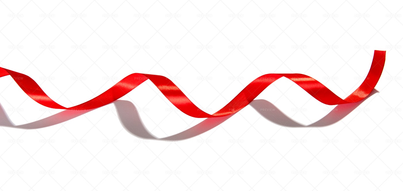 Spiralling Red Ribbon: Stock Photos