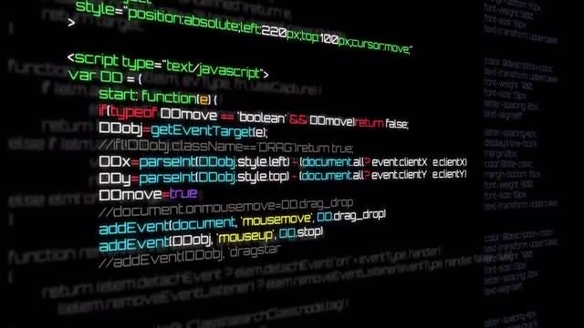 Computer Code Background: Stock Motion Graphics