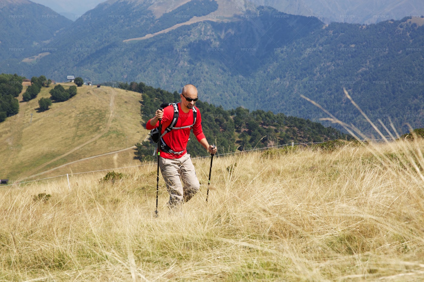 A Mountain Hiker: Stock Photos