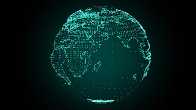 Revolving Earth Animation Earth From Space Wide Shot Animation Stock