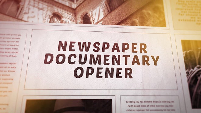 Newspaper Documentary Opener Freebies template preview