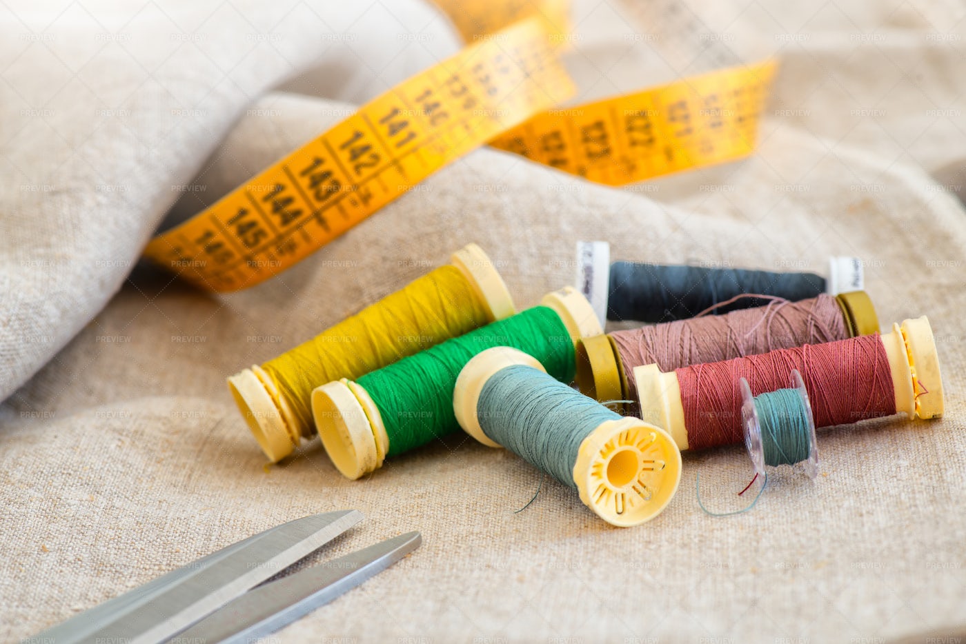 Sewing Materials: Stock Photos
