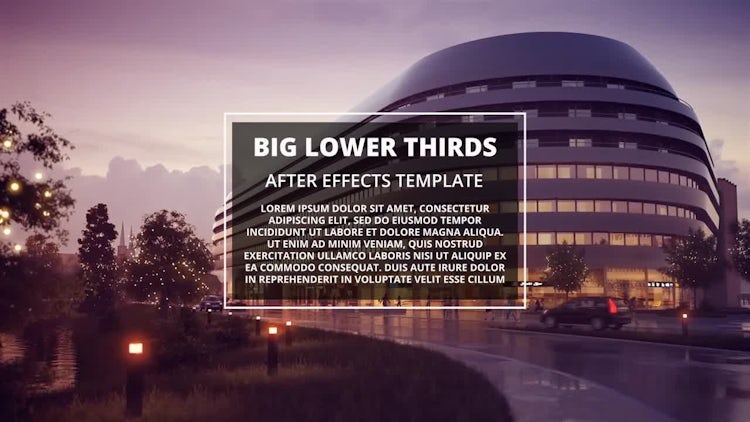 Big Lower Thirds: Motion Graphics Templates