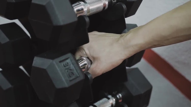 Training Dumbbells Rack: Stock Video