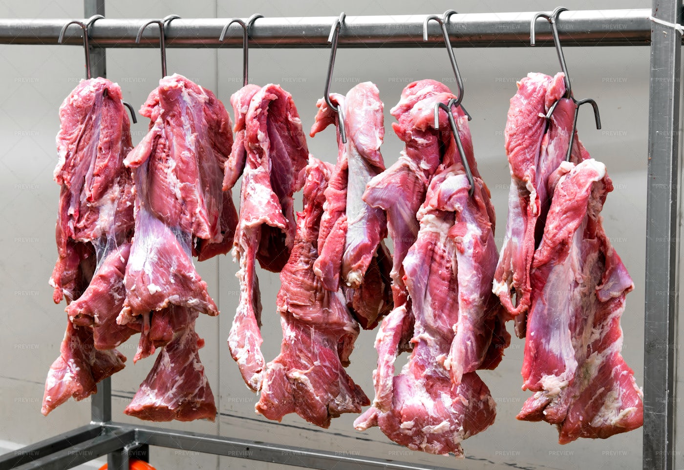 Red Meat Hanging: Stock Photos