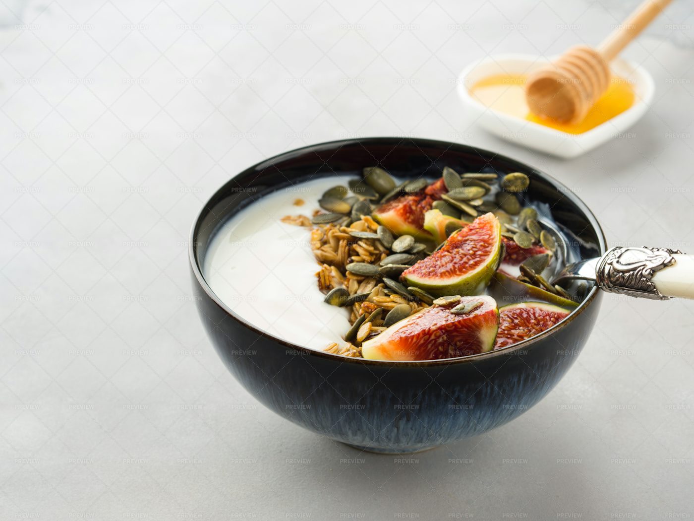 Yogurt Bowl With Granola: Stock Photos