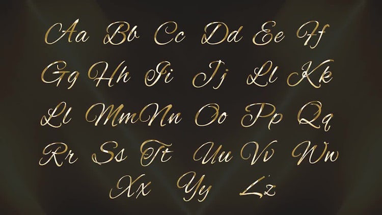 Golden Alphabet: Stock Motion Graphics