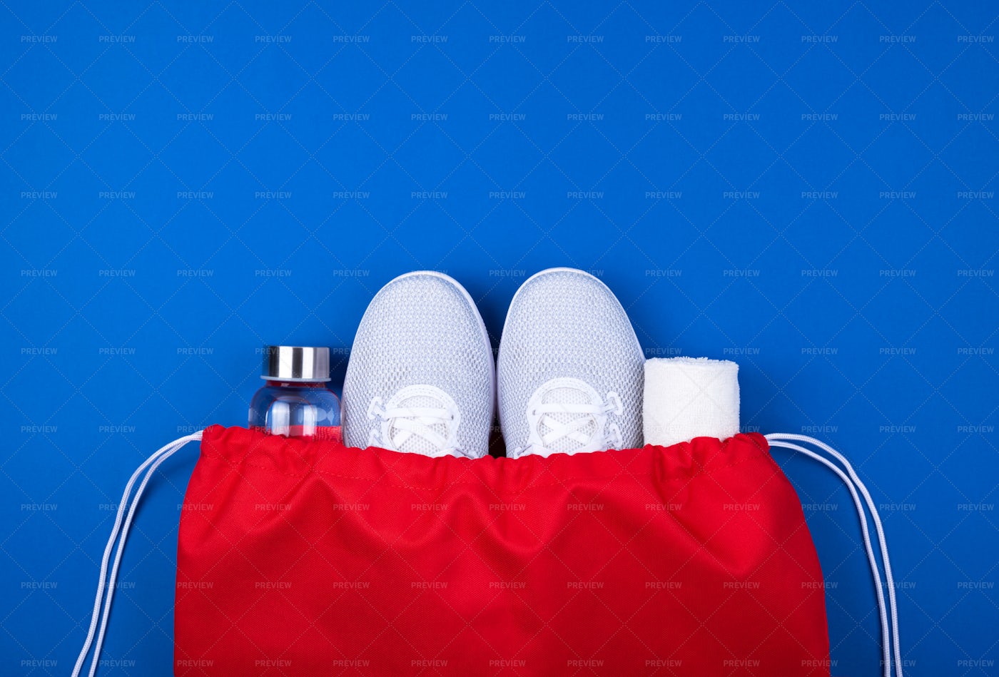 Sport Items In Bag: Stock Photos